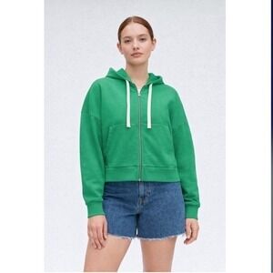 Everlane The Track Organic Cotton Hoodie Mint Green organic cotton small NEW